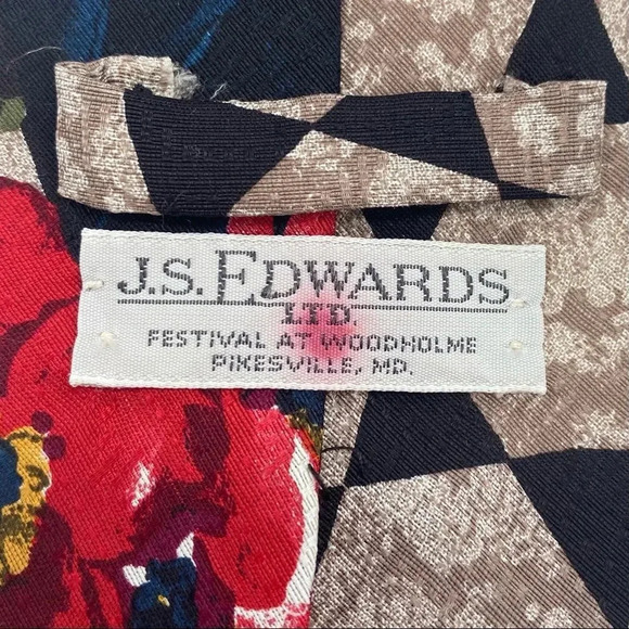 J.S. Edwards Floral Neck Tie 💐👔 - Picture 3 of 3